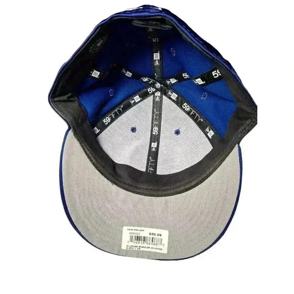 Los Angeles Dodgers New Era 59fifty Clubhouse Fitted hat cap Royal Blue 7 1/8 - Picture 4 of 5